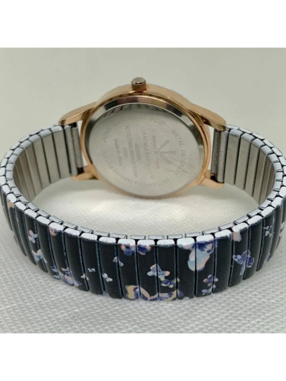 Isaac Mizrahi live women’s watch 38mm quartz black dial butterflies running
